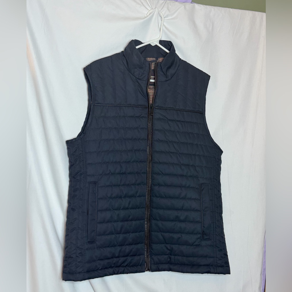 Johnston & Murphy Quilted Navy Puffer Vest